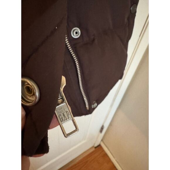 Gap Vintage Down Chocolate Full Zip Puffer Vest S - Picture 5 of 7